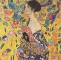 Dame avec Fan Gustav Klimt